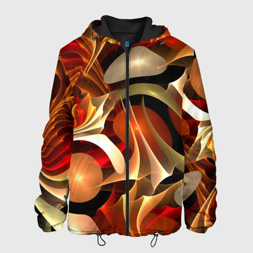 Мужская куртка 3D с принтом Абстрактные цифровые спирали, вид спереди #2