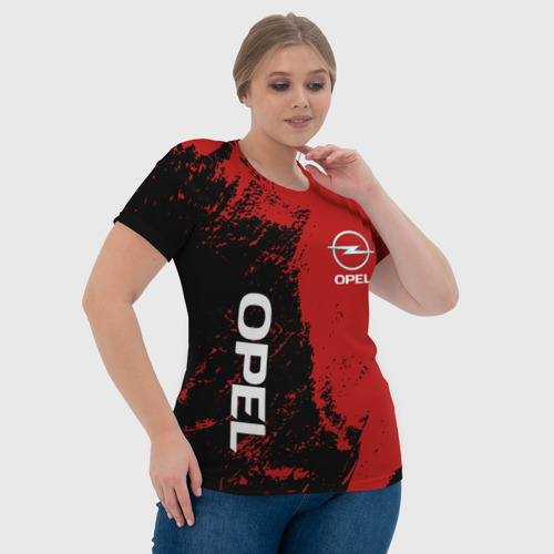 Женская футболка 3D Opel Опель два цвета, цвет 3D печать - фото 6