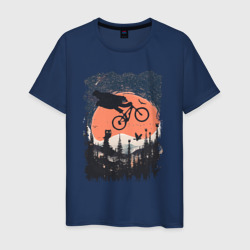 Лунный Медведь Райдер – Мужская футболка хлопок с принтом купить со скидкой в -20%