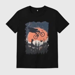 Мужская футболка хлопок Лунный Медведь Райдер