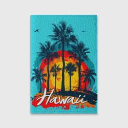 Обложка для паспорта матовая кожа Hawaii Солнце, Пальмы