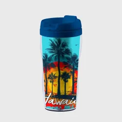 Термокружка-непроливайка Hawaii Солнце, Пальмы