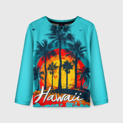 Детский лонгслив 3D Hawaii Солнце, Пальмы