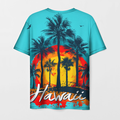 Мужская футболка 3D Hawaii Солнце, Пальмы, цвет 3D печать - фото 2