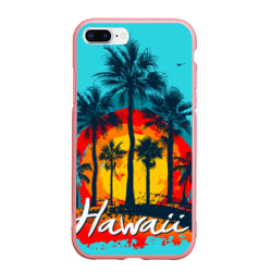 Чехол для iPhone 7Plus/8 Plus матовый Hawaii Солнце, Пальмы
