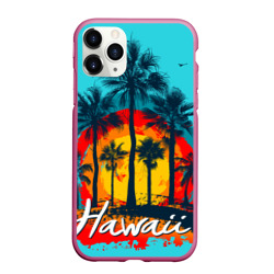 Чехол для iPhone 11 Pro Max матовый Hawaii Солнце, Пальмы