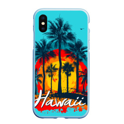 Чехол для iPhone XS Max матовый Hawaii Солнце, Пальмы