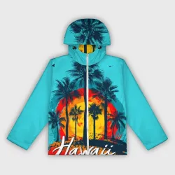 Женская ветровка 3D Hawaii Солнце, Пальмы