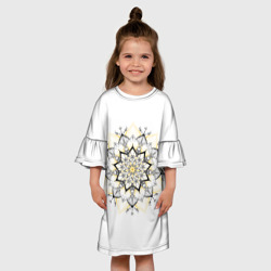 Детское платье 3D Мандала, цветочные мотивы - фото 2