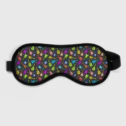Маска для сна 3D Разноцветные Гитары