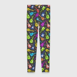 Леггинсы 3D Разноцветные Гитары