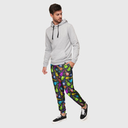 Мужские брюки 3D Разноцветные Гитары - фото 2