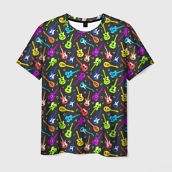 Разноцветные Гитары – Мужская футболка 3D с принтом купить со скидкой в -23%