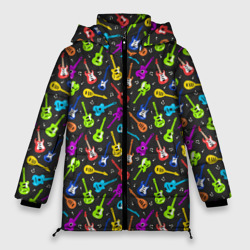 Женская зимняя куртка Oversize Разноцветные Гитары