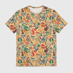 Мужская футболка 3D Инструменты Музыкальные