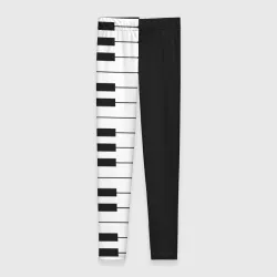 Леггинсы 3D Черно-Белое Пианино Piano