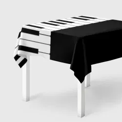Скатерть 3D Черно-Белое Пианино Piano