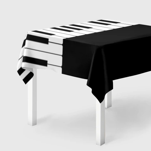 Скатерть 3D Черно-Белое Пианино Piano