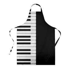 Фартук 3D Черно-Белое Пианино Piano