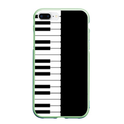 Чехол для iPhone 7Plus/8 Plus матовый Черно-Белое Пианино Piano