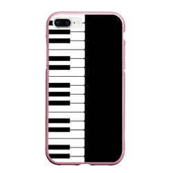 Чехол для iPhone 7Plus/8 Plus матовый Черно-Белое Пианино Piano