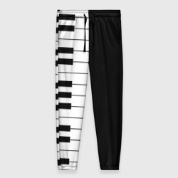 Женские брюки 3D Черно-Белое Пианино Piano