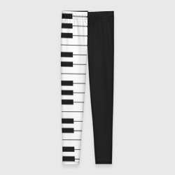 Леггинсы 3D Черно-Белое Пианино Piano