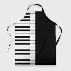 Фартук 3D Черно-Белое Пианино Piano