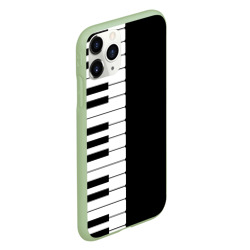 Чехол для iPhone 11 Pro матовый Черно-Белое Пианино Piano - фото 2