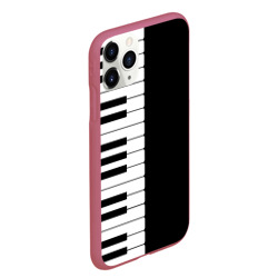 Чехол для iPhone 11 Pro Max матовый Черно-Белое Пианино Piano - фото 2