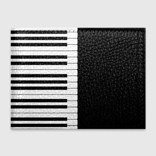 Обложка для студенческого билета Черно-Белое Пианино Piano, цвет бирюзовый