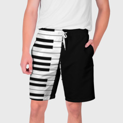 Мужские шорты 3D Черно-Белое Пианино Piano