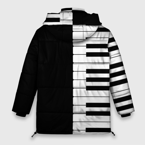 Женская зимняя куртка Oversize Черно-Белое Пианино Piano, цвет светло-серый - фото 2