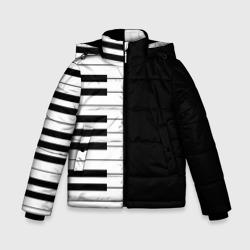 Зимняя куртка для мальчиков 3D Черно-Белое Пианино Piano