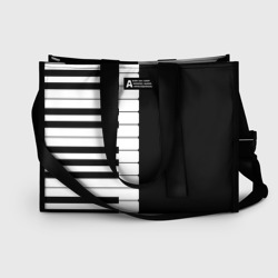 Сумка-шоппер 3D Черно-Белое Пианино Piano