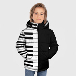 Зимняя куртка для мальчиков 3D Черно-Белое Пианино Piano - фото 2