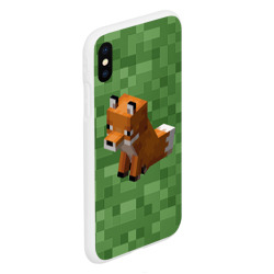 Чехол для iPhone XS Max матовый Лиса из Minecraft - фото 2