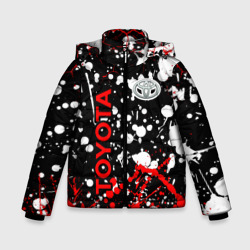 Зимняя куртка для мальчиков 3D Toyota Тойота брызги красок