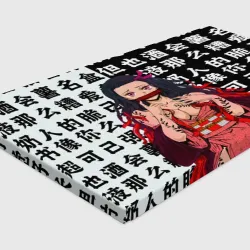 Холст прямоугольный Незуко тян Ahegao Клинок рассекающий демонов иероглифы - фото 3
