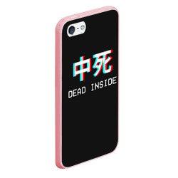 Чехол для iPhone 5/5S матовый Dead Inside неоновые иероглифы - фото 2