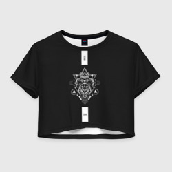 Женская футболка Crop-top 3D Серебряный самурай