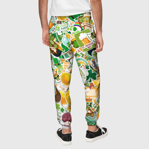 Мужские брюки 3D Стикербомбинг ко дню Св. Патрика, цвет 3D печать - фото 5