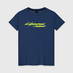 Женская футболка хлопок Logo Cyberpunk: Edgerunners