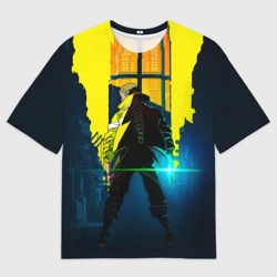 Женская футболка oversize 3D Anime Cyberpunk