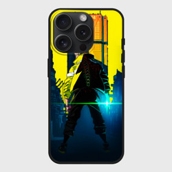 Чехол силиконовый для Apple iPhone 15 Pro матовый Anime Cyberpunk