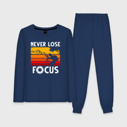 Женская пижама с лонгсливом хлопок Never lose focus