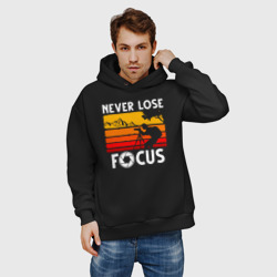 Мужское худи Oversize хлопок Never lose focus - фото 2