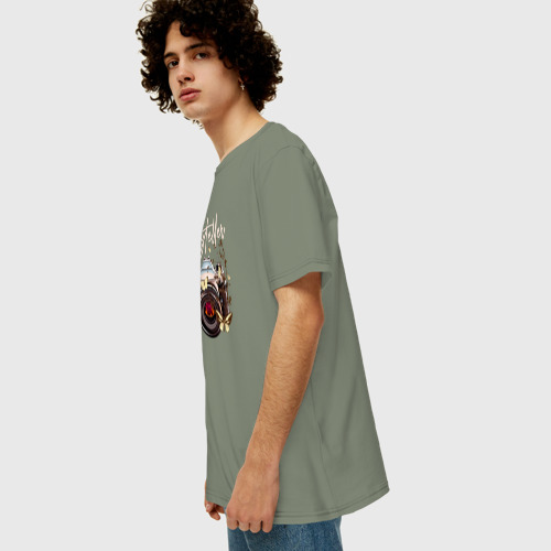 Мужская футболка хлопок Oversize Storyteller, цвет авокадо - фото 5