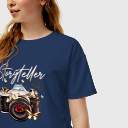 Женская футболка хлопок Oversize Storyteller - фото 2