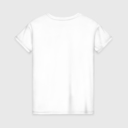 Светящаяся футболка с принтом Сейлор на фоне месяца для любого человека, вид сзади №1. Цвет основы: белый